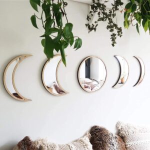 Moon Phase Acrylic Mirror Wall Decor