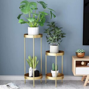 2 Tier Planter Pot Plant Metal Flower Stand Set of 2