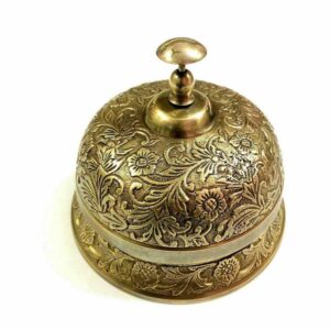 Vintage Brass Service Bell – Handcrafted Ornate Call Bell