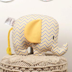 Micro Filled Shape Cute Cushion For Kids (Elephant), Off-White