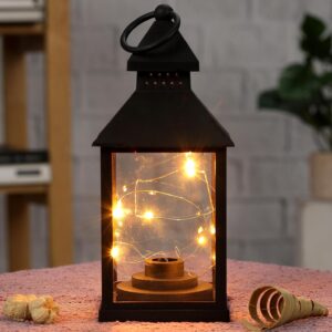 Flameless and Smokeless Acrylic Antique LED Lantern Hurricane Lantern - 1 pc