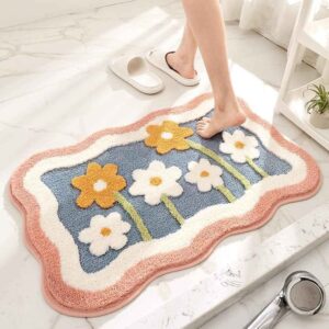 Floral Bathroom Rug - 40x60 cm