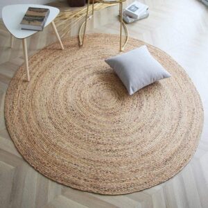 Handwoven Jute Round Rug – 2x2 Feet