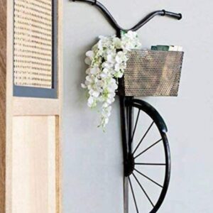 Vintage Bicycle Wall Basket Planter – Iron Half-Cycle Design